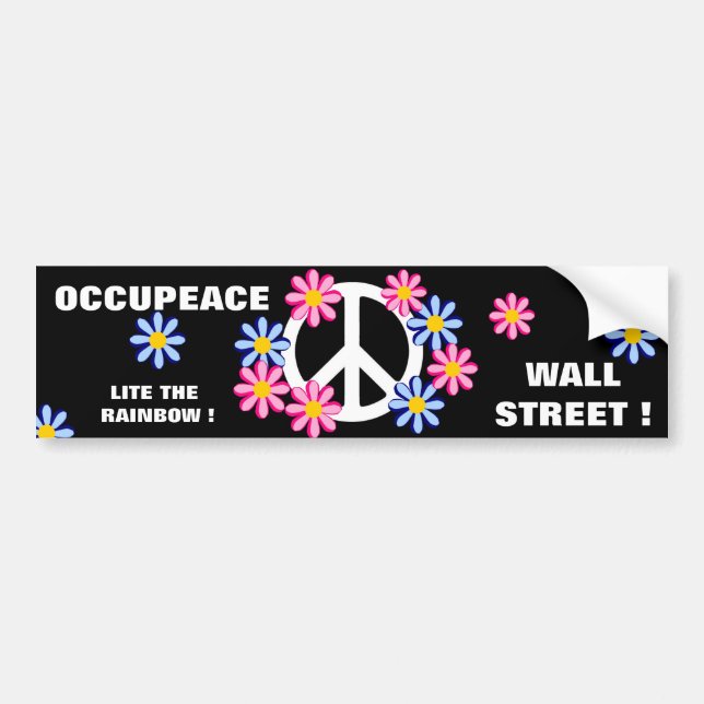 OCKUPEACE WALL STREET! FÖRTECKNA RAINBOKEN BILDEKAL (Framsidan)