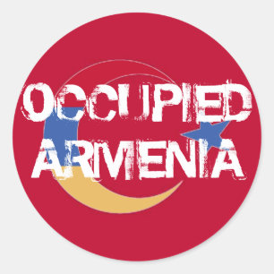Ockuperad Armenien Sticker Runt Klistermärke
