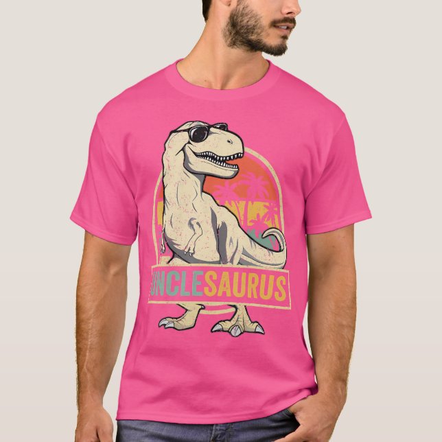 Oclesaurus t Rex Dinosaur farbror Saurus familjema Shirt (Framsida)