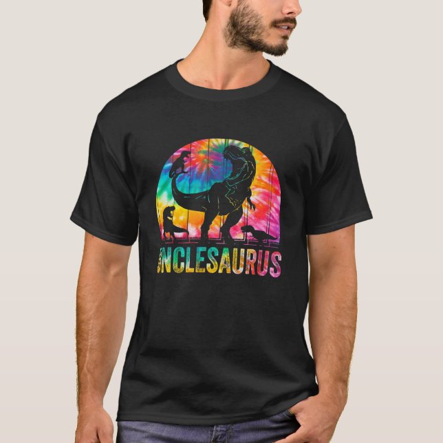 Oclesaurus t Rex Dinosaur farbror Saurus familjema Shirt (Framsida)