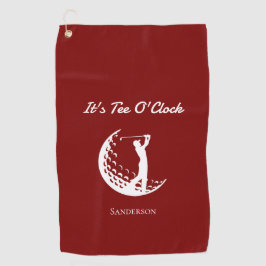 O'Clock Red Golf Towel