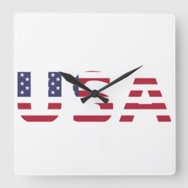 Oclock USA Fyrkantig Klocka