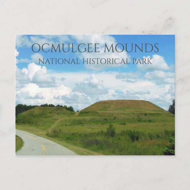 Ocmulgee Mounds National Historical Park Mounds Vykort (Framsida)