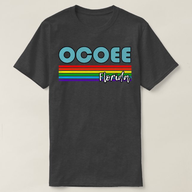 Ocoee Florida Pride Ocoee LGBT Gift LGBTQ Support T Shirt (Design framsida)