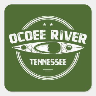 Ocoee River, Tennessee Fyrkantigt Klistermärke