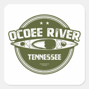 Ocoee River, Tennessee Fyrkantigt Klistermärke