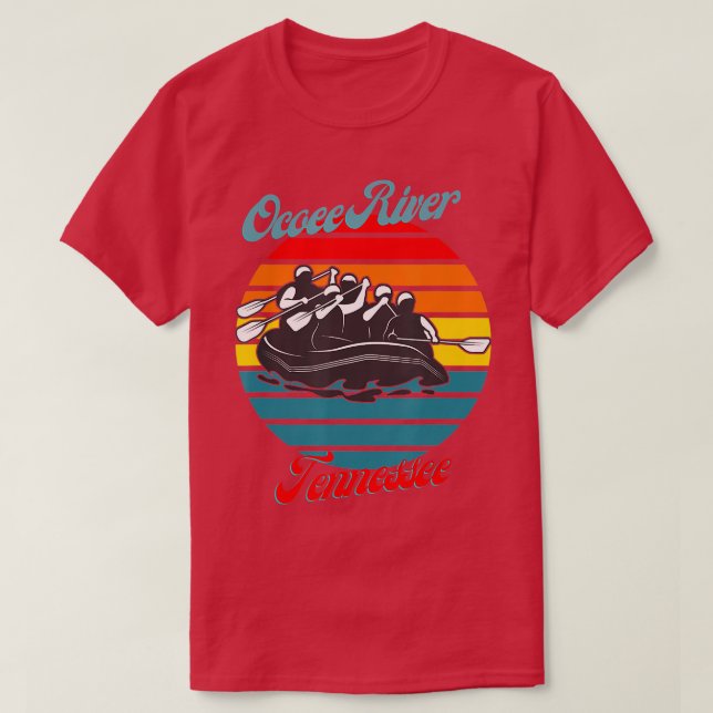 Ocoee River Tennessee White Vatten Raiting Canoein T Shirt (Design framsida)