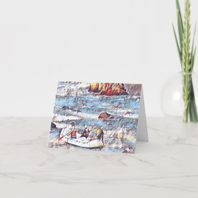 Ocoee River Tennessee Whitewater Raiting Painting Kort (Framsida)