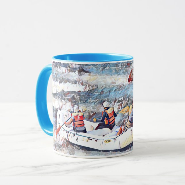 Ocoee River Tennessee Whitewater Raiting Painting Mugg (Framsida vänster)