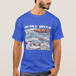 Ocoee River Tennessee Whitewater Raiting Painting T Shirt
