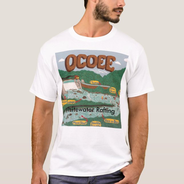 Ocoee RiverWhitewater som Rafting Whitewater T-shirt (Framsida)
