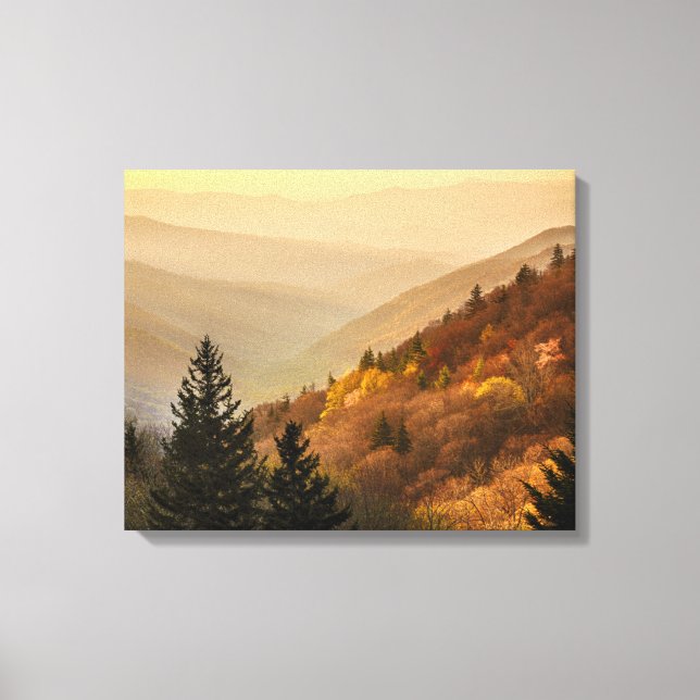 Oconaluftee Valley Overlook | North Carolina Canvastryck (Framsida)