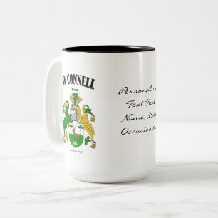 O'Connell Family Crest, Translation & Meaning Två-Tonad Mugg