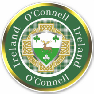 O'Connell Irish Shield/Celtic Kor Personlig Klistermärken