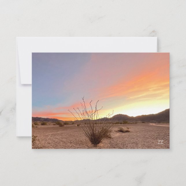 Ocotillo Sunrise Anteckningskort (Framsida)