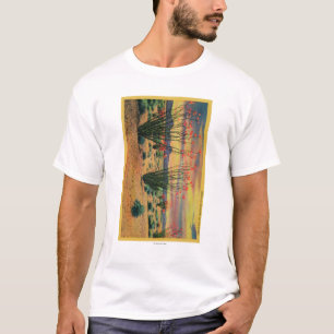 Ocotilloen blommar i blom, Kalifornien DesertStat Tee Shirt