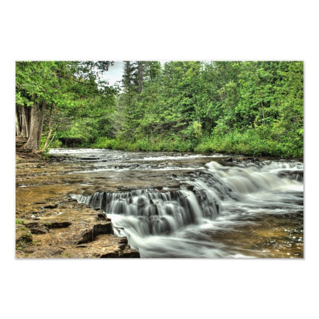 Ocqueoc Falls, Michigan Fototryck (Framsidan)