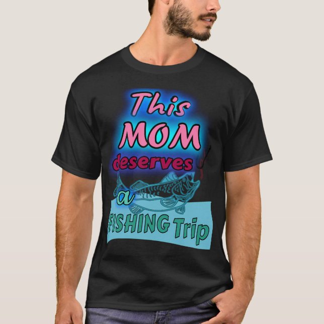 Ocracoke Fiskande Mamma T Shirt (Framsida)