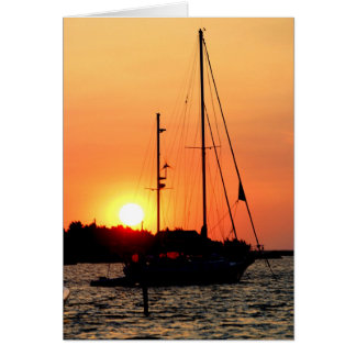 Ocracoke Harbor Sunset Hälsningskort