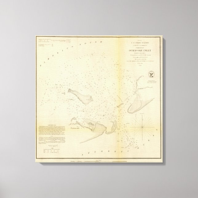 Ocracoke Inlet, NC Canvastryck (Framsida)