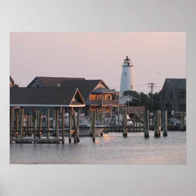 Ocracoke Island Harbour Poster (Framsidan)