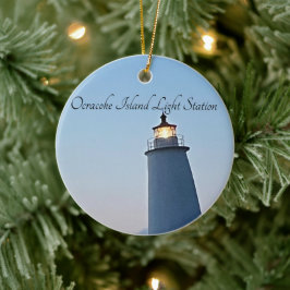 Ocracoke Island Light Station Julgransprydnad Keramik