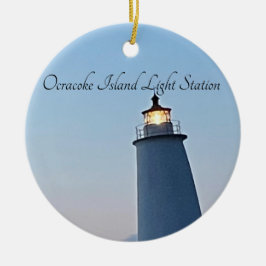 Ocracoke Island Light Station Julgransprydnad Keramik