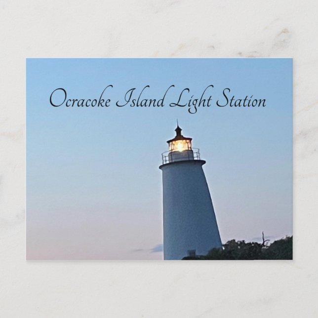 Ocracoke Island Light Station Vykort (Framsida)