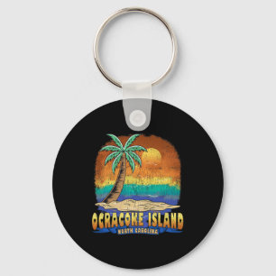 Ocracoke Island North Carolina Vintage Distress Nyckelring