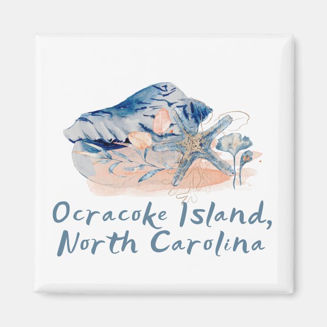 Ocracoke Island Seashells Magnet (Framsidan)