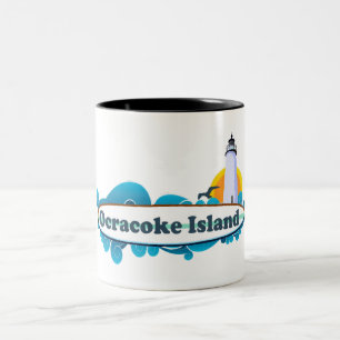 Ocracoke Island. Två-Tonad Mugg