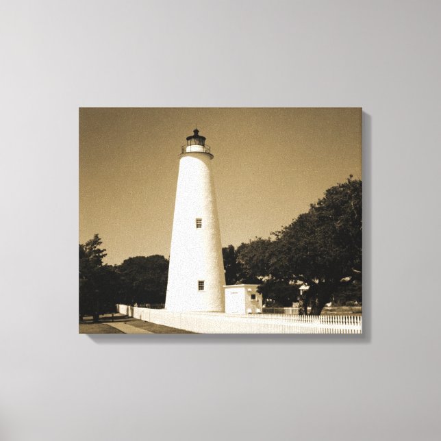 Ocracoke Lighthouse Canvastryck (Framsida)