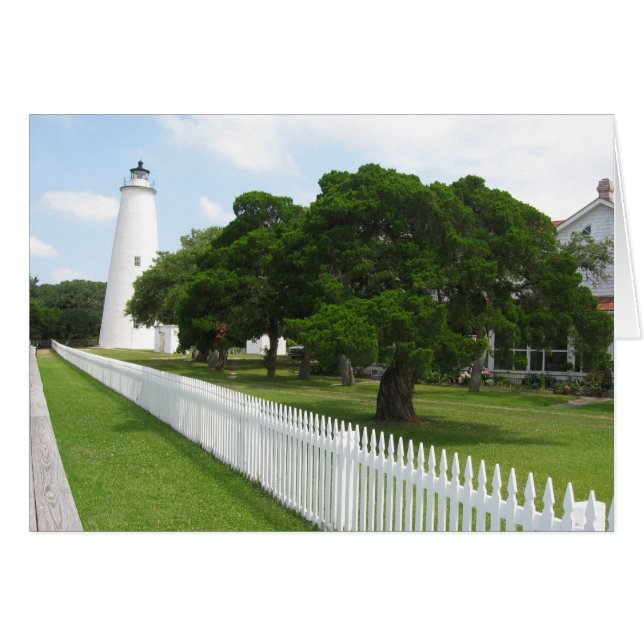 Ocracoke Lighthouse Hälsningskort (Framsidan Horizontal)