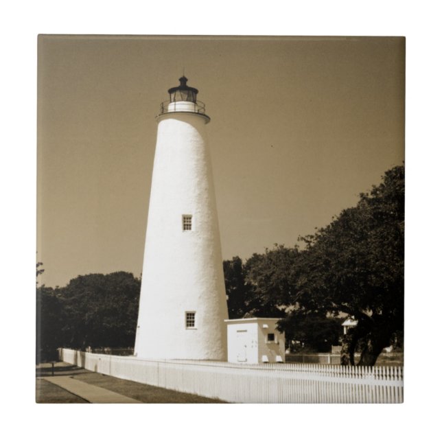 Ocracoke Lighthouse Kakelplatta (Framsidan)