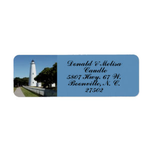 OCRACOKE LIGHTHOUSE RETURADRESS ETIKETT