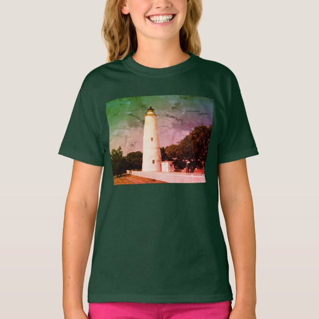Ocracoke Lighthouse T Shirt (Framsida)