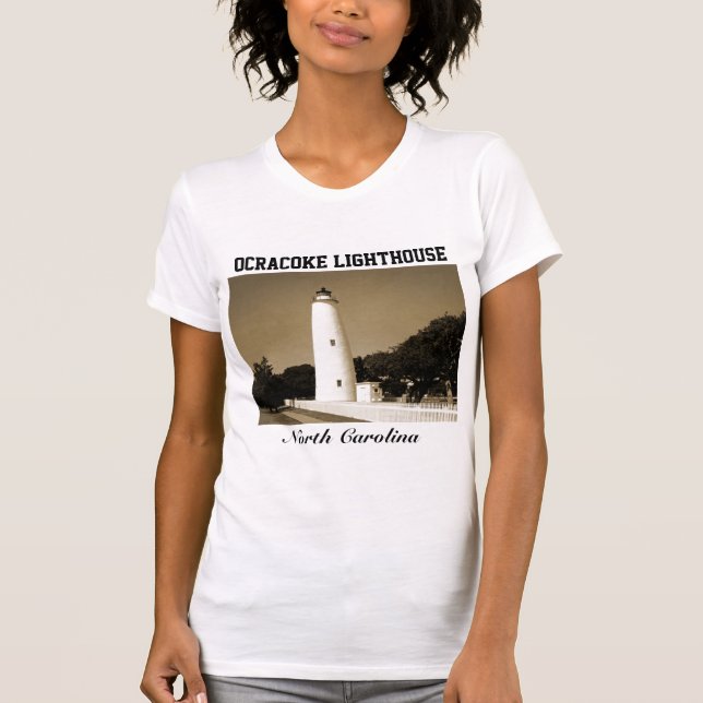 Ocracoke Lighthouse Tee Shirt (Framsida)