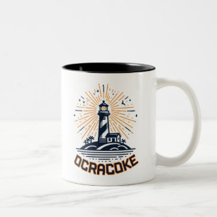 Ocracoke North Carolina Fyren Soluppgång Två-Tonad Mugg