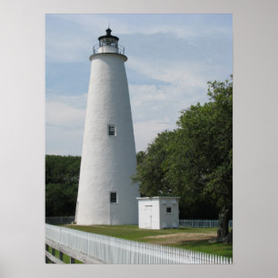 Ocracoke North Carolina fyrtryck Poster