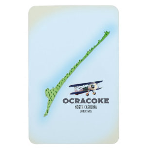 Ocracoke North Carolina USA karta Magnet
