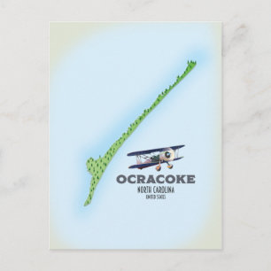 Ocracoke North Carolina USA karta Vykort