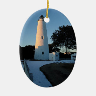 Ocracoke öjul julgransprydnad keramik
