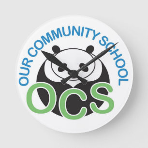 OCS-logotypväggen tar tid på Rund Klocka