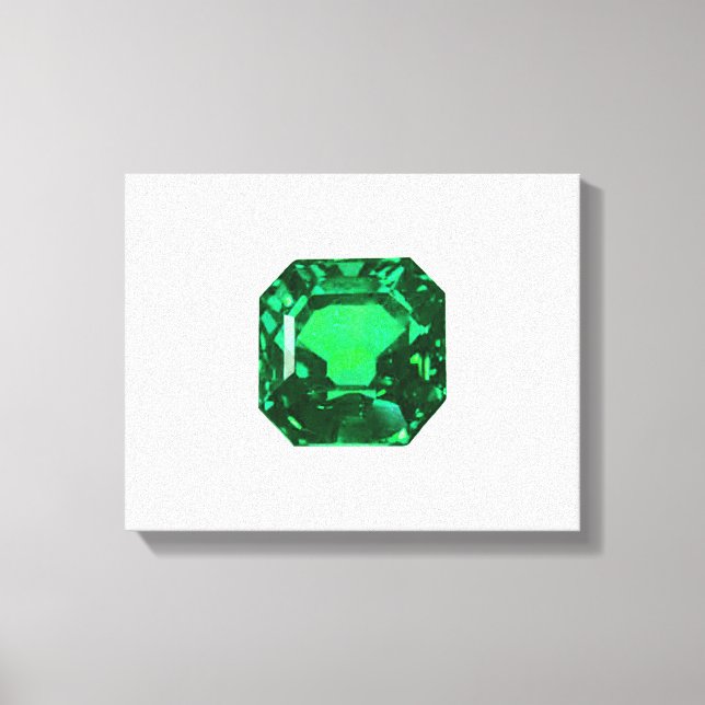 Octagon Emerald Canvastryck (Framsida)