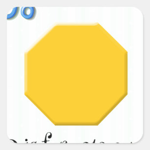 Octagon Fyrkantigt Klistermärke