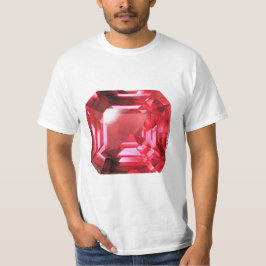 Octagonformad Ruby Gemstone juli Birthstone Red T Shirt