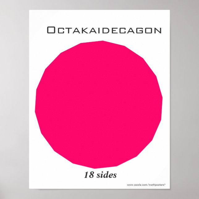 Octakaidecagon Poster Polygon (Framsidan)