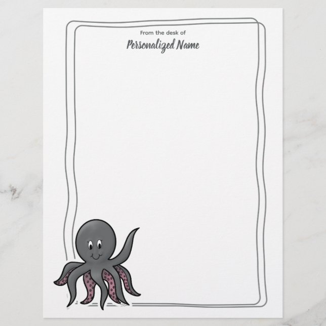 Octavia Octopus oblindad Letterhead Brevhuvud (Framsida)