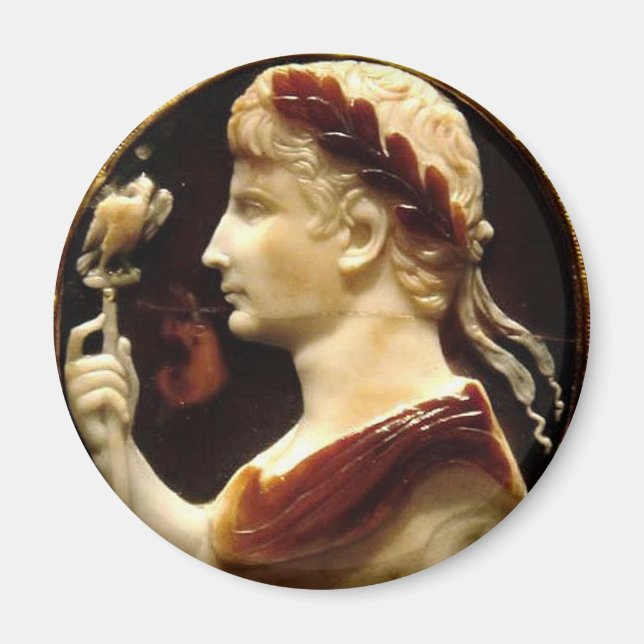 Octavian Augustus Roman Emperor Cameo Lothar Kor Magnet (Framsidan)