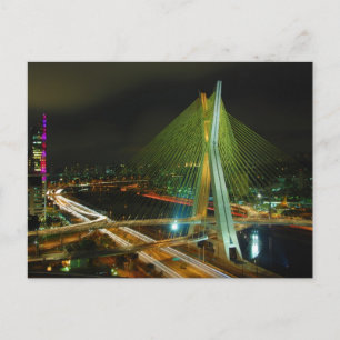 Octavio Frias de Oliveira Bridge Sao Paulo Vykort